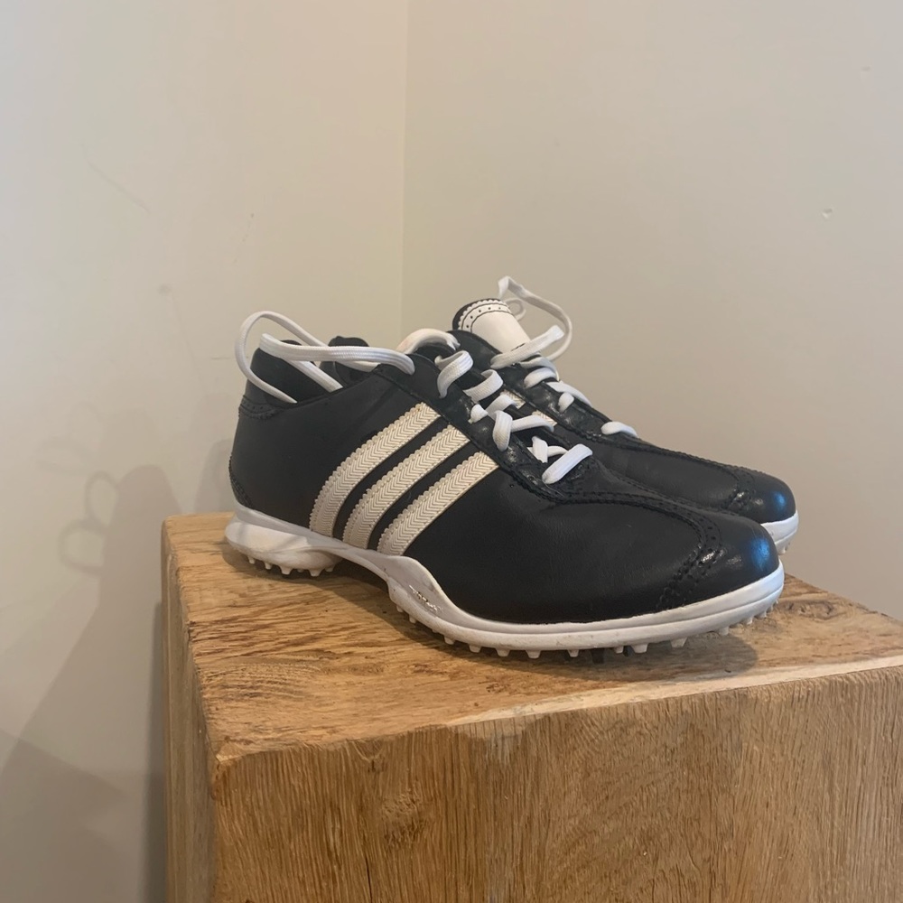Adidas Driver Val S Black White Casual Sport Lace Up Ladies Golf Shoes Size 8.5